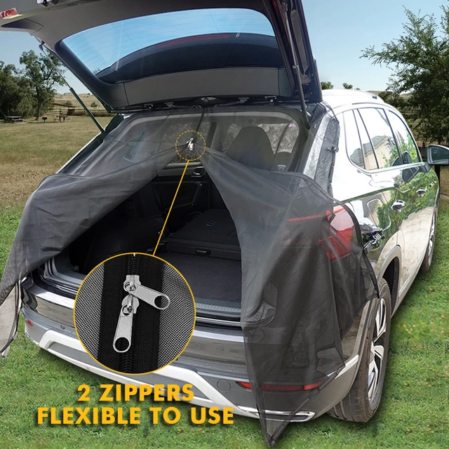 Car Tailgate Mosquito Net Sunshade Screen Magnetic Mount Anti-Flying Net  Trunk Ventilation Mesh For SUV MPV Camping Self-Drive