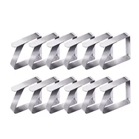 8pcs Stainless Steel Tablecloth Tables Cover Clip Holder Cloth Clamps Picnic Wedding Party Promenade Home Garden Supplies 1