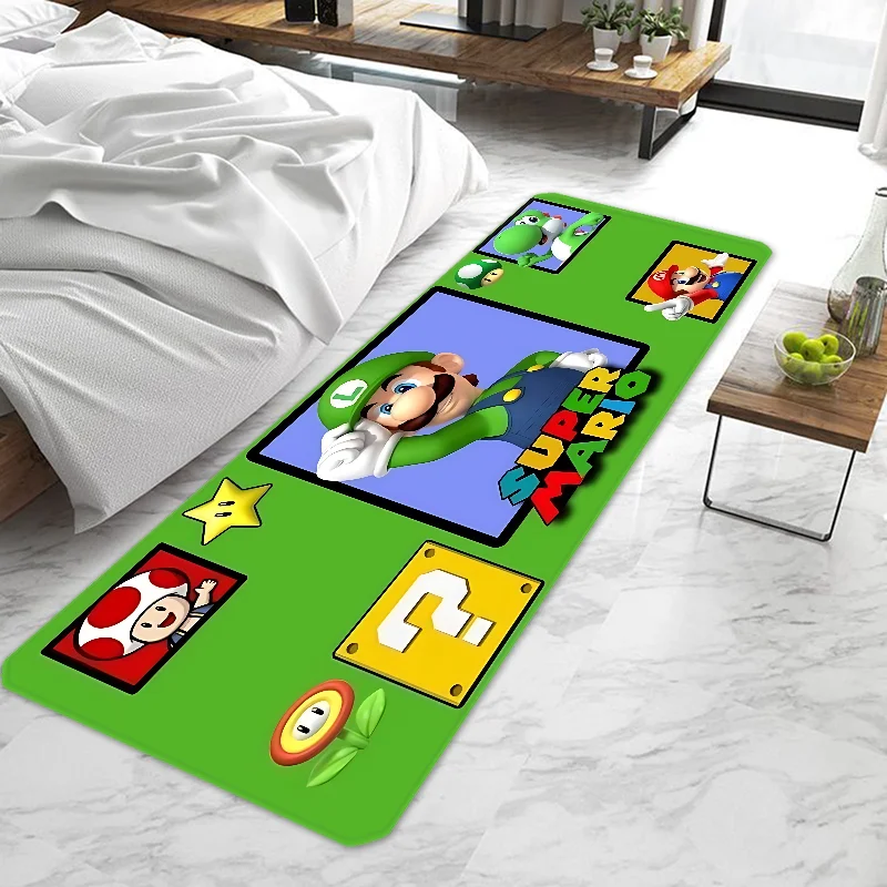 thumbnail image 1 of Felpudo de entrada Super Mario Bros, antideslizante, lavable, para cocina, salón, pasillo, baño, 1 of 5