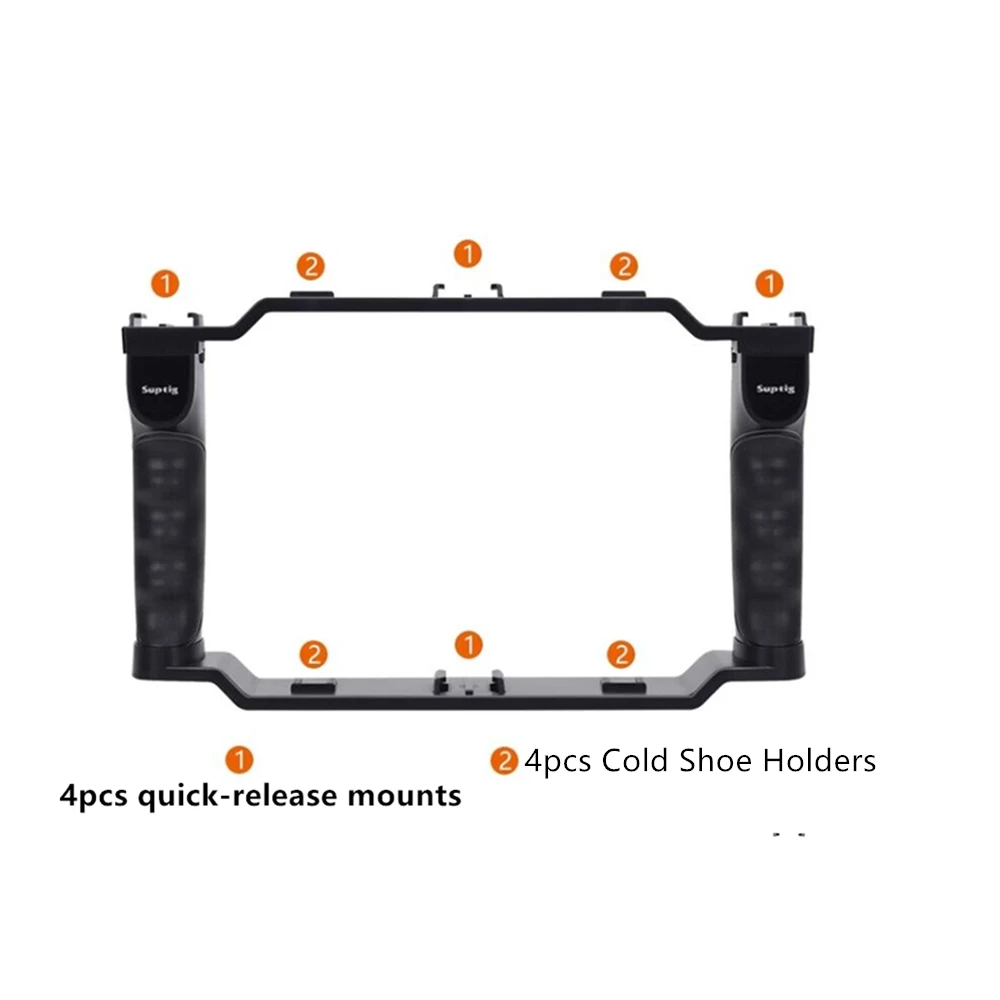 Smartphone stabilizzatore Grip Filmmaking Vlogging Case Rig