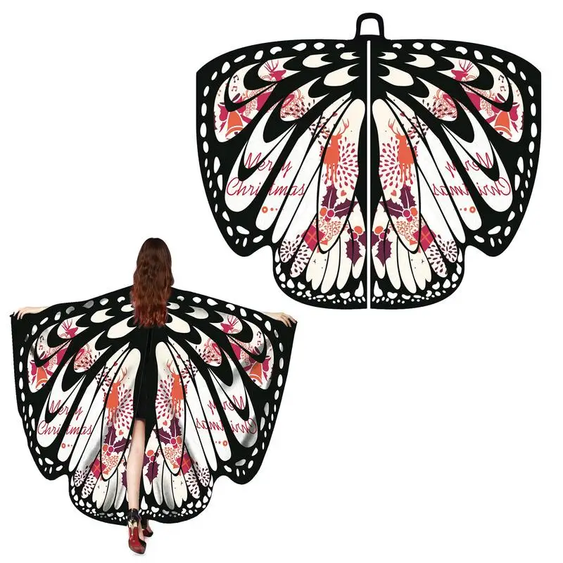 

Women Butterfly Wings Cape Butterfly Fairy Wings Shawl With Facial Cover For Masquerade Accessories Halloween Party Favors Gifts