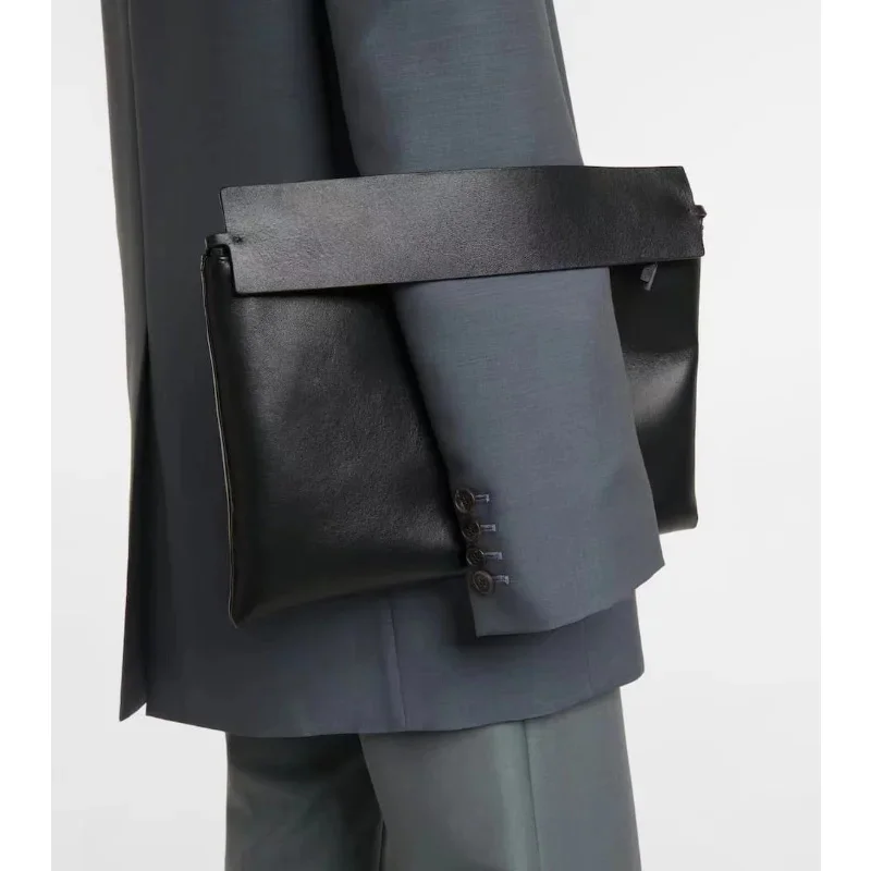 

Cowhide Wide Shoulder The Straps Single Shoulder Row Portable Envelope Clutch Bag