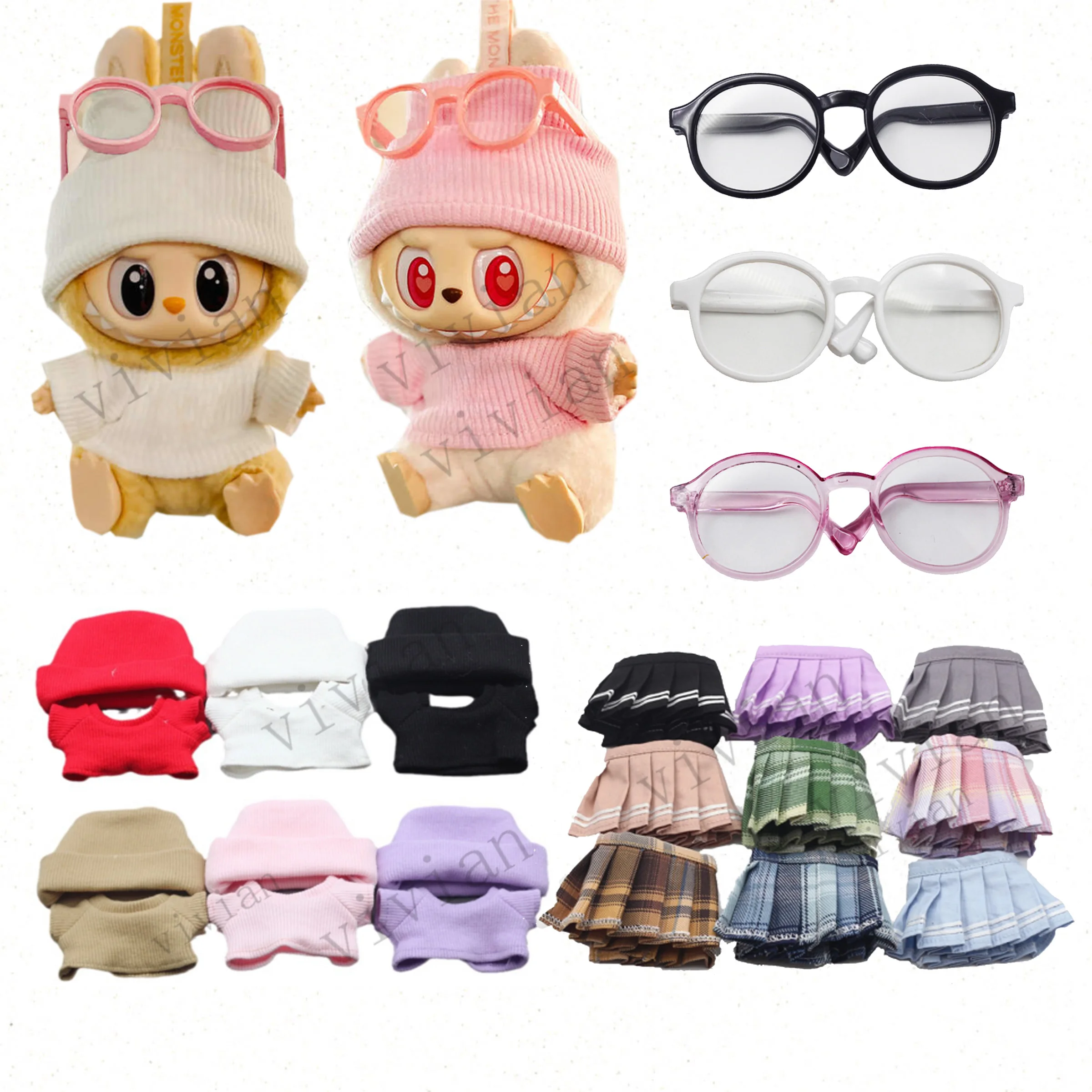 PRAOFRT Ropa Para Muñeca Labubu De 17 Cm – Mono Exclusivo – Muñeca No Incluida