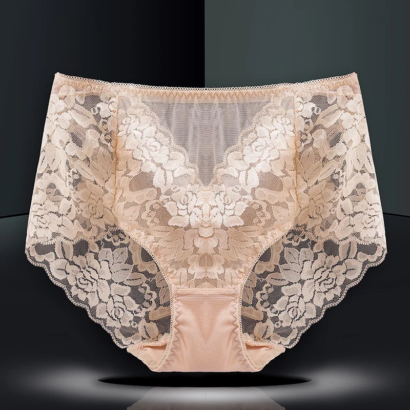 Sexy Women Lace High Waist Tummy Control Underwear Large Size Female sexy-women-lace-high-waist-tummy-control-underwear-large-size-female