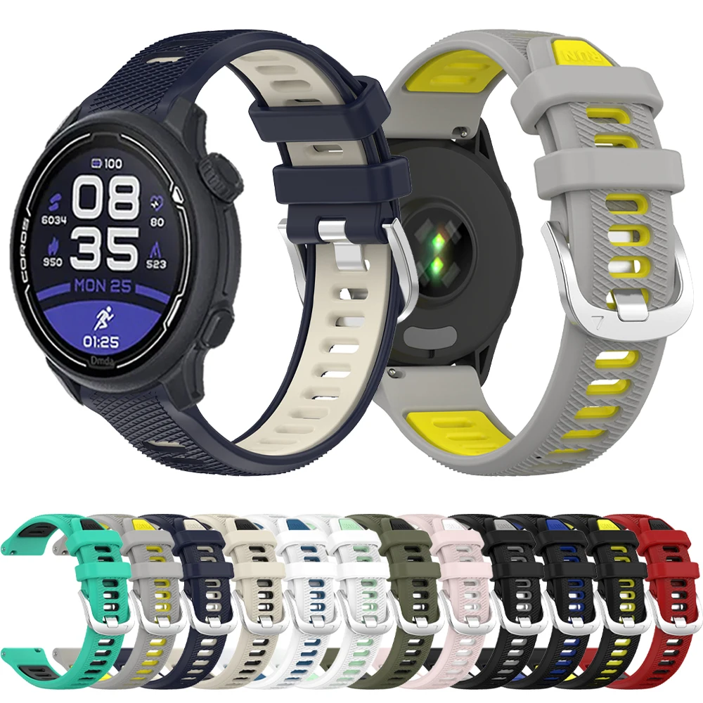 Cinturino Sportivo In Silicone 20 22Mm Per Coros Pace 2 Band Per Coros Apex Pro Apex 46/42Mm Cinturini Da Polso Traspiranti Rapidi Accessori