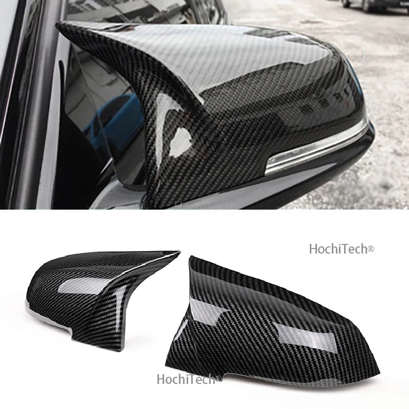 2 조각 백미러 커버 캡 카본 블랙 BMW 시리즈 1 2 3 4 X M 220i 328i 420i F20 F21 F22 F23 F30 F32 F33 F36 X1
