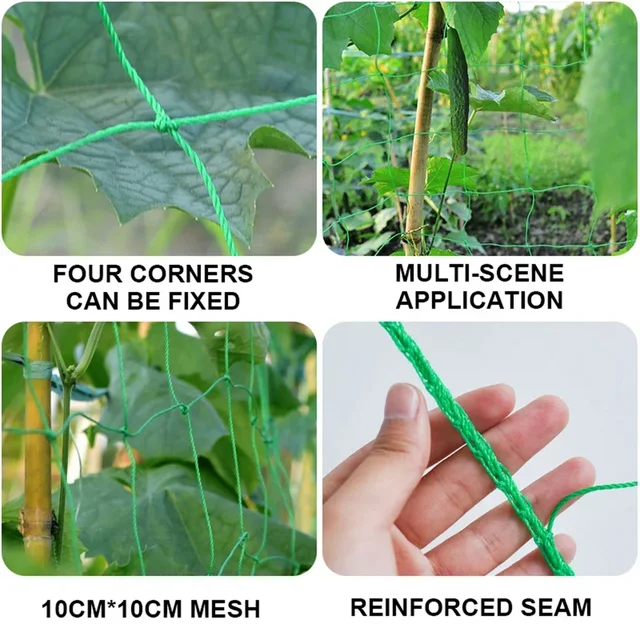 1pc Horticultural grid net Garden Anti wind and anti lodging Vines Cucumber Morning glory flower Grape Plant climbing net 6