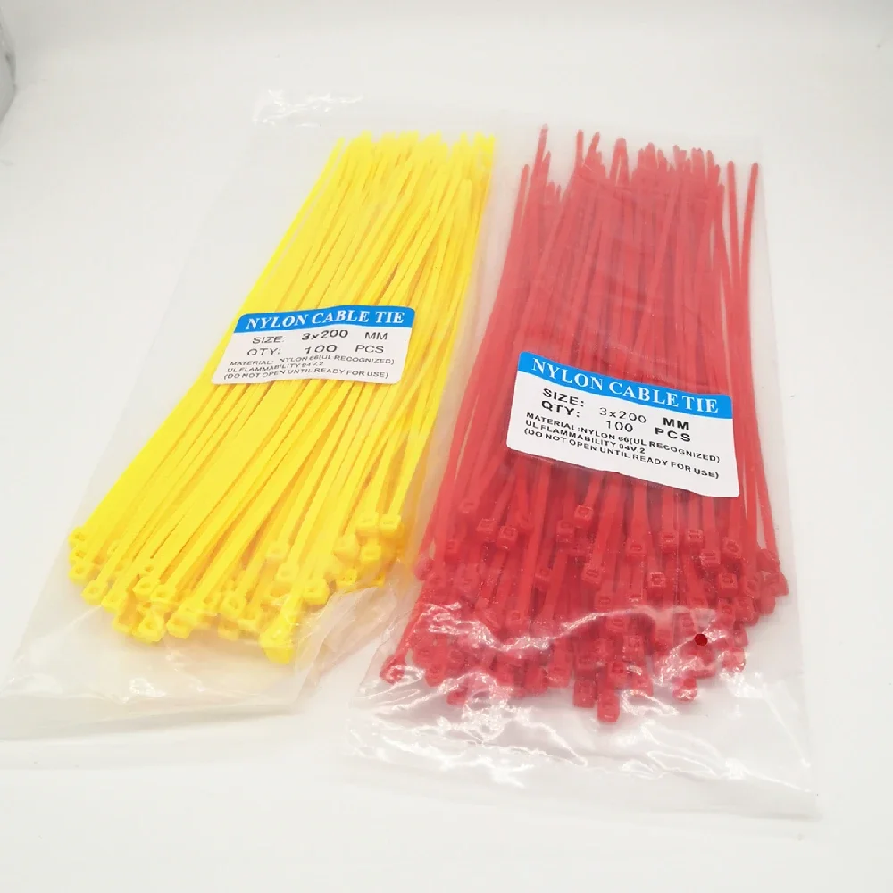 Self-Locking Plastic Nylon Wire Cable Zip Ties 100Pcs