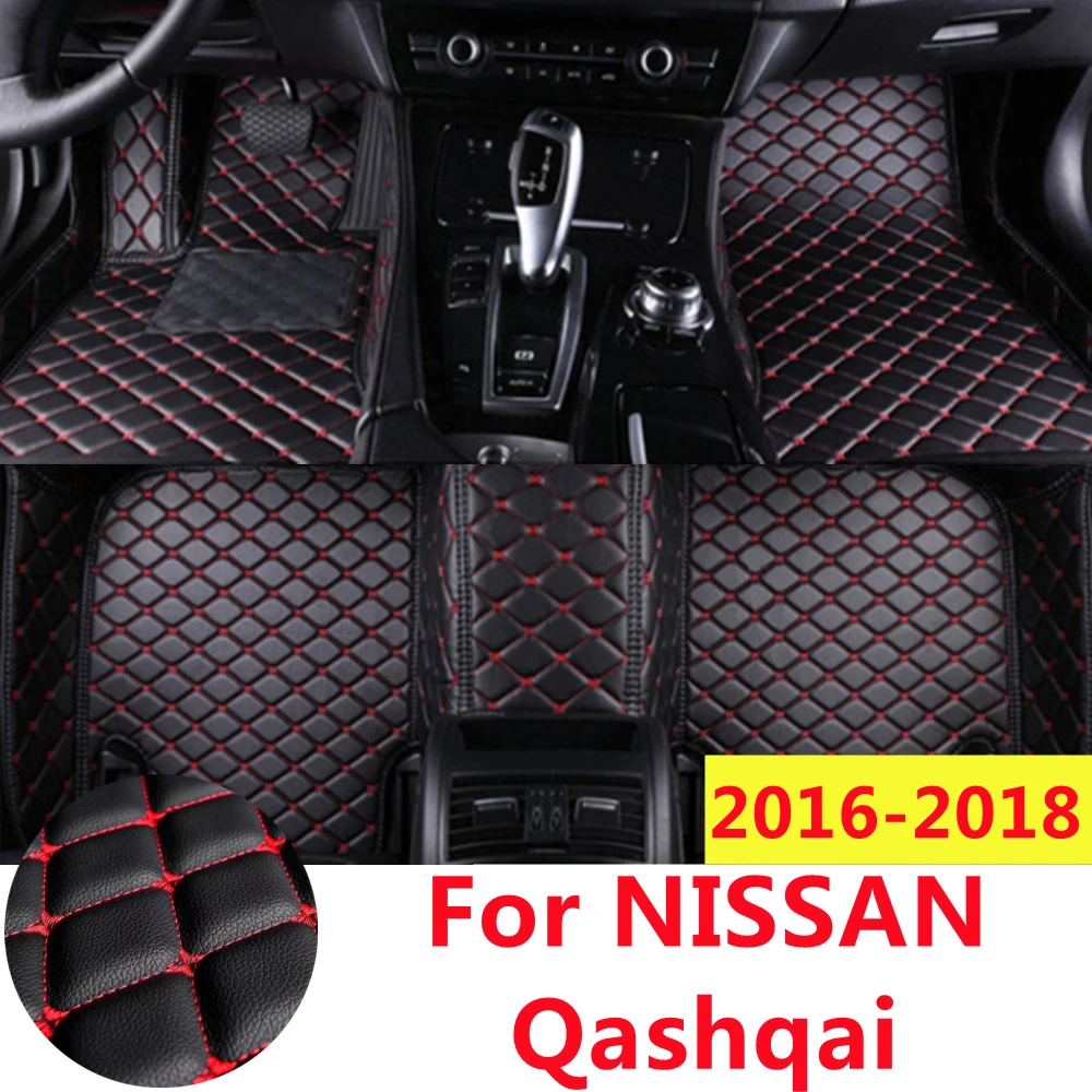 

SJ Full Set Custom Car Floor Mats Fit For NISSAN Qashqai 2018 2017 2016 YEAR Front & Rear Floor Liner Styling Auto Parts