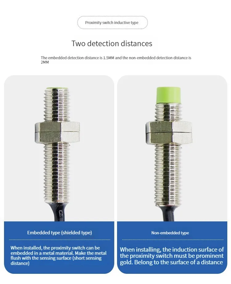 interruptor de proximidade cilíndrico 0-1.6mm sensor NPN