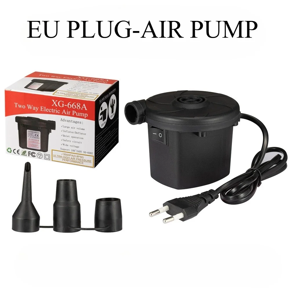 Pompa ad aria elettrica portatile con ugelli multipli per un gonfiaggio rapido e facile di materassi ad aria, zattere per piscine e giocattoli gonfiabili