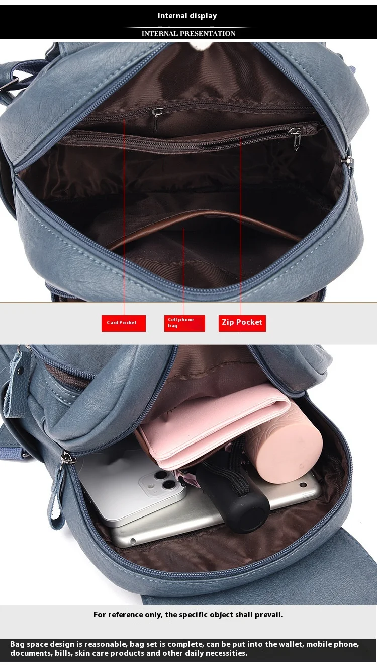 New Women's Shoulder Bag Korean Version Shoulder Bag Trendy Large Capacity Travel Backpack Atmospheric College Student Backpack_voghion.com