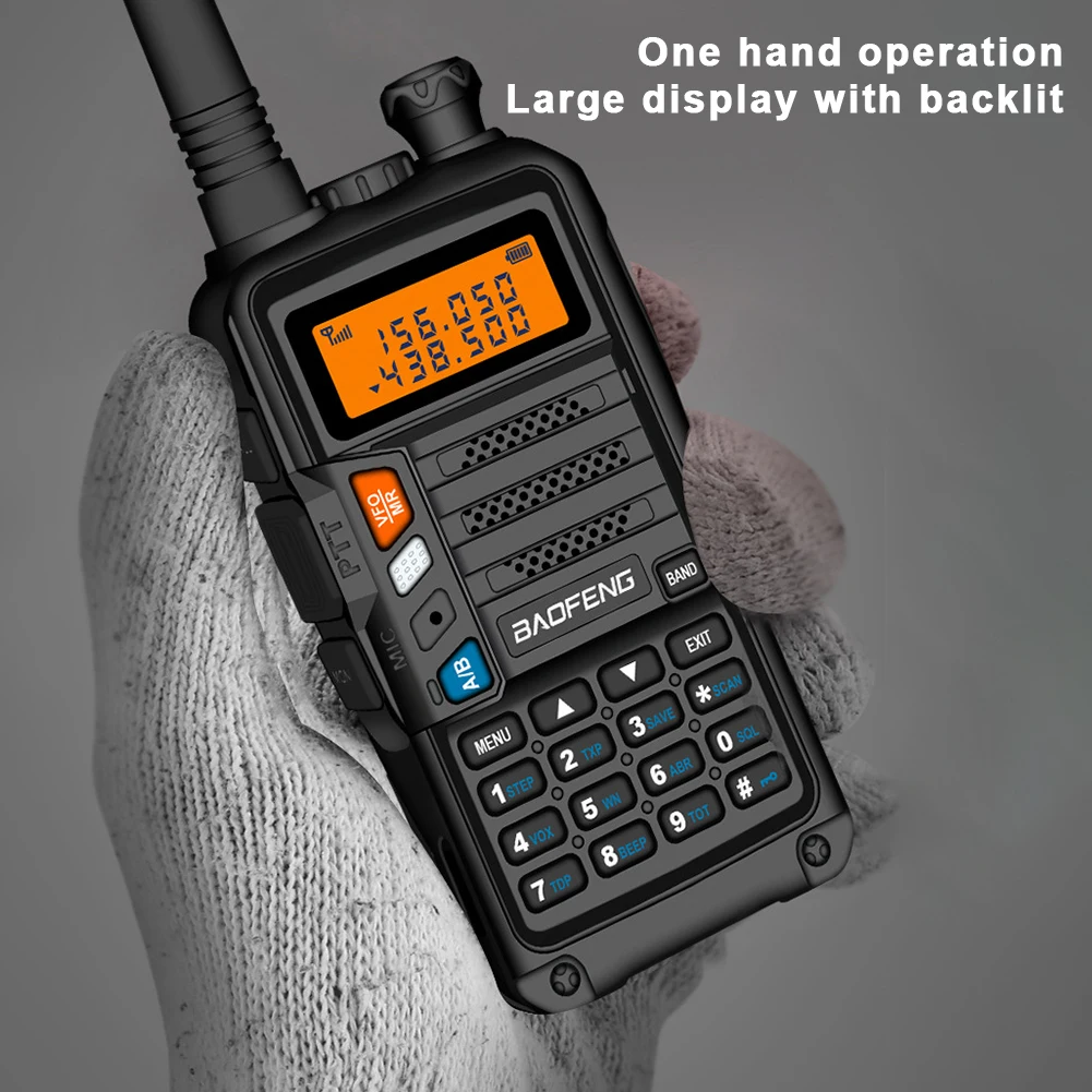 Walkie Talkie Palmare Dual Band Radio Bidirezionale Walkie Talkie A 128 Canali Intuitivo Con Antenna E Caricatore Usb Per Uso Esterno