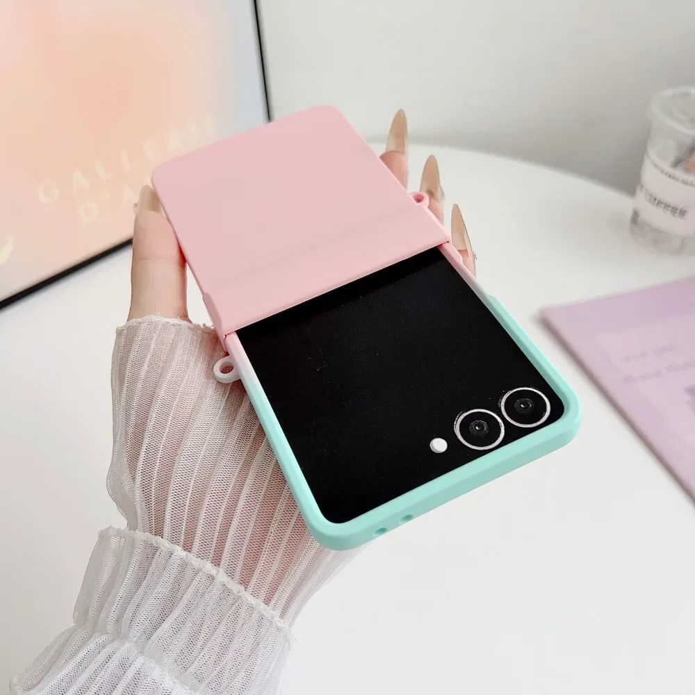 Elegant Gradient Double Color Hard Hinge Protective Phone Case