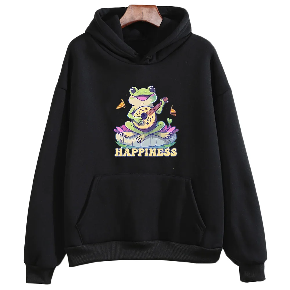 

Cottagecore Mushrooms and Frog Hoodies Female Cute Cartoon Sweatshirts Kawaii Graphic Clothes Fall Fleece Seawtwear Unisex Tops