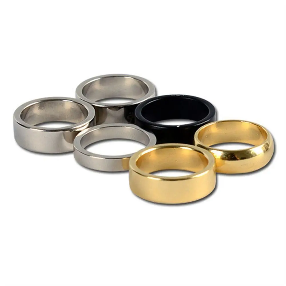 마술 트릭 자석 마술 링 18mm/19mm/20mm/21mm 원형 아크 마술사 링 금 은 도금 마술 소품 마법사 PK 링