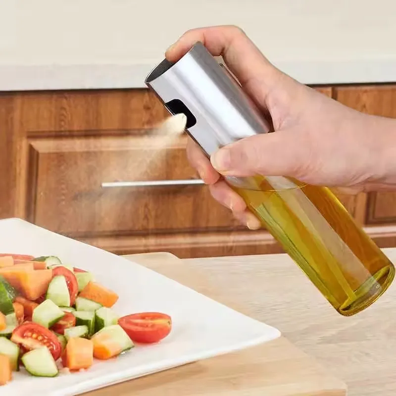 Olive Oil Sprayer Spritzer Bottle For Cooking Oil Dispenser Vinegar Bottle Air Fryer Kitchen Cooking Frying Salad Baking BBQ 1pc