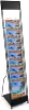 Portable Magazine Rack with 10 Pockets, Carry Bag Included,Floor-Standing Literature Display with Tiered Design,Steel 1