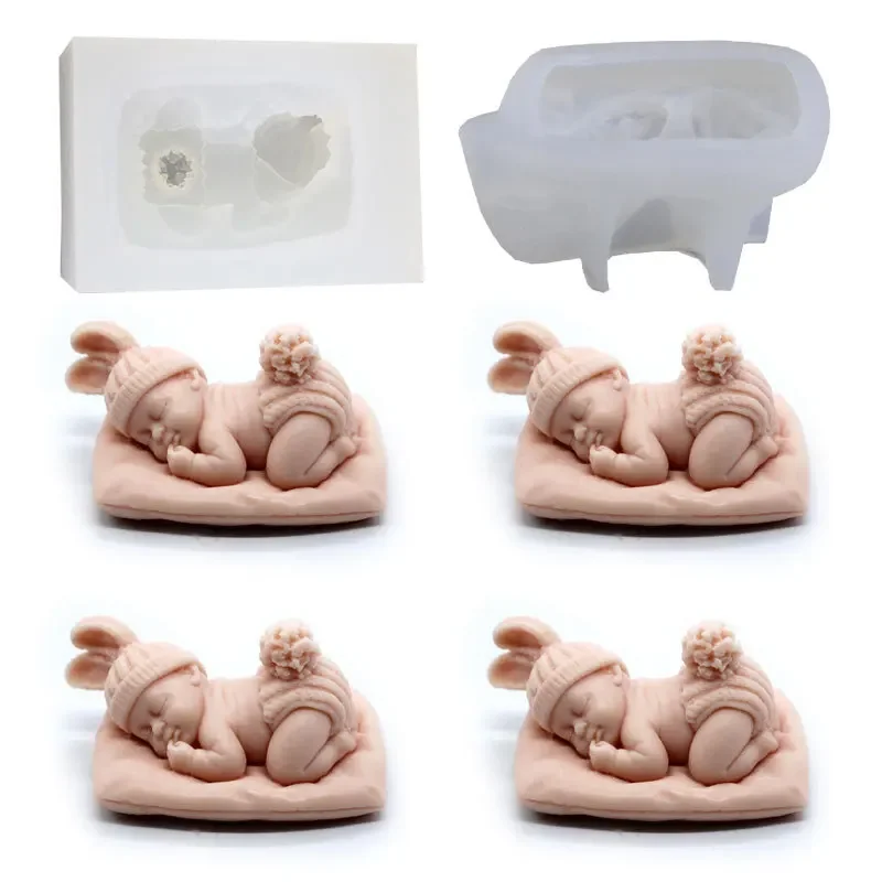Moule 3d En Silicone Pour Bébé Endormi, 1 Pièce, Chocolat, Bonbons