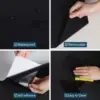 40CM Width Self-adhesive Film Black Matt Thickened Sticker Furniture Kitchen for Cupboards Tables Wall DIY Renovation Wallpaper 4