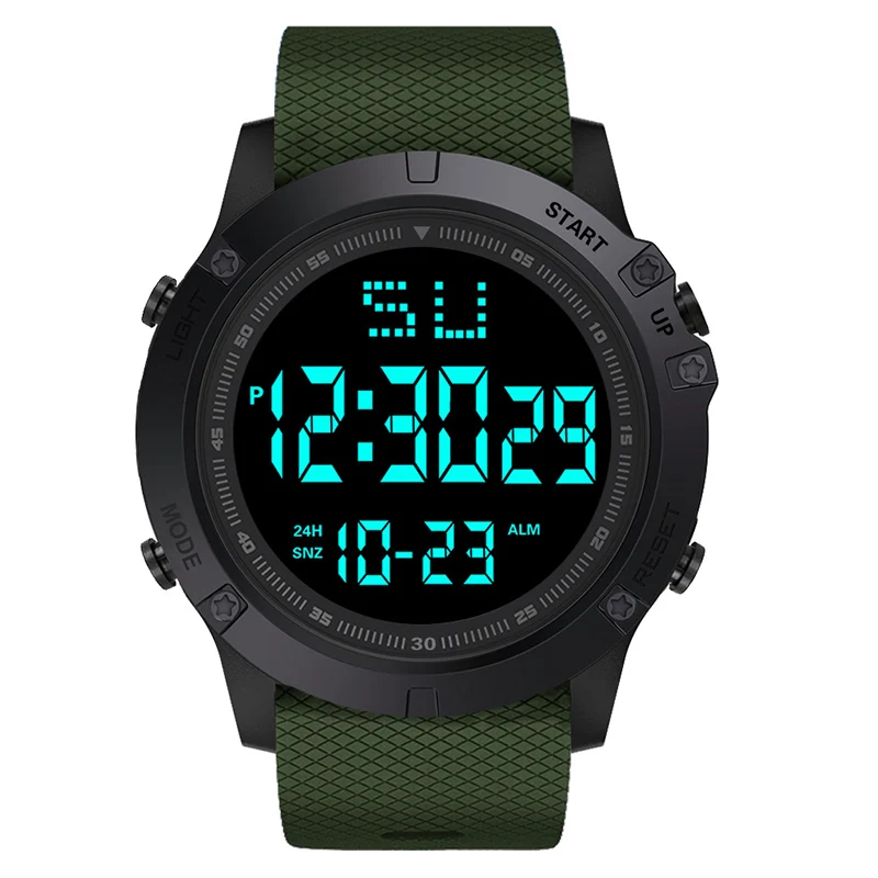 Men Sport Watch Multifunction Military Sports Watch Waterproof Luminous LED Digital Kids Watch Big Dial Student Electronic Watch - Image 3