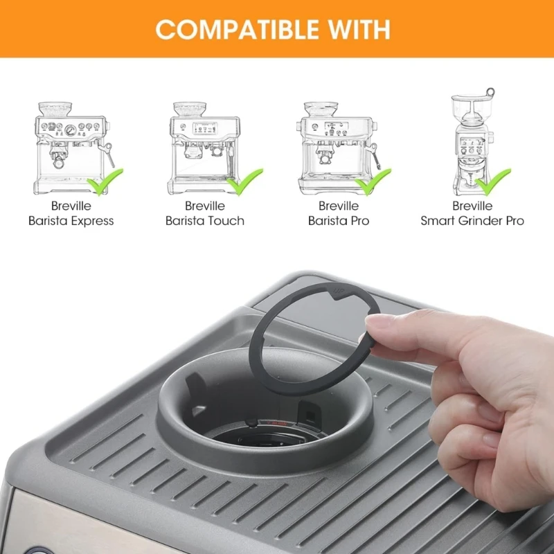 New Espresso Pot Coffee Maker Sealing Dose HopperSilicone Brew Head Gasket Seal Rings Compatible For Upper Burr Rubber Seal