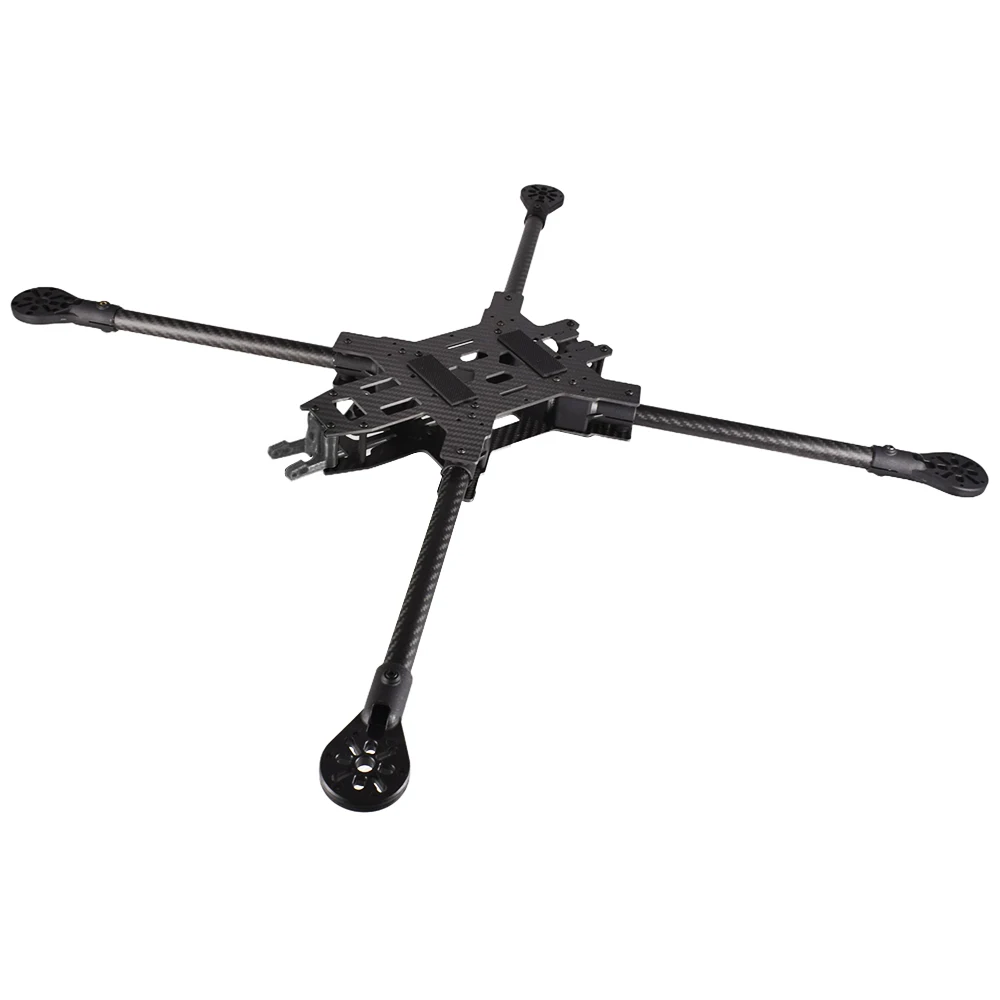 Cadre drone FPV 15 pouces 580mm en fibre de carbone 3K, montrant les points de fixation moteur
