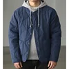 Amekaji Cotton Jacket Men Retro Solid Color Thermal Coat Autumn Winter Quilting Thickened Liner Casual Loose Crewneck Homme Tops 3