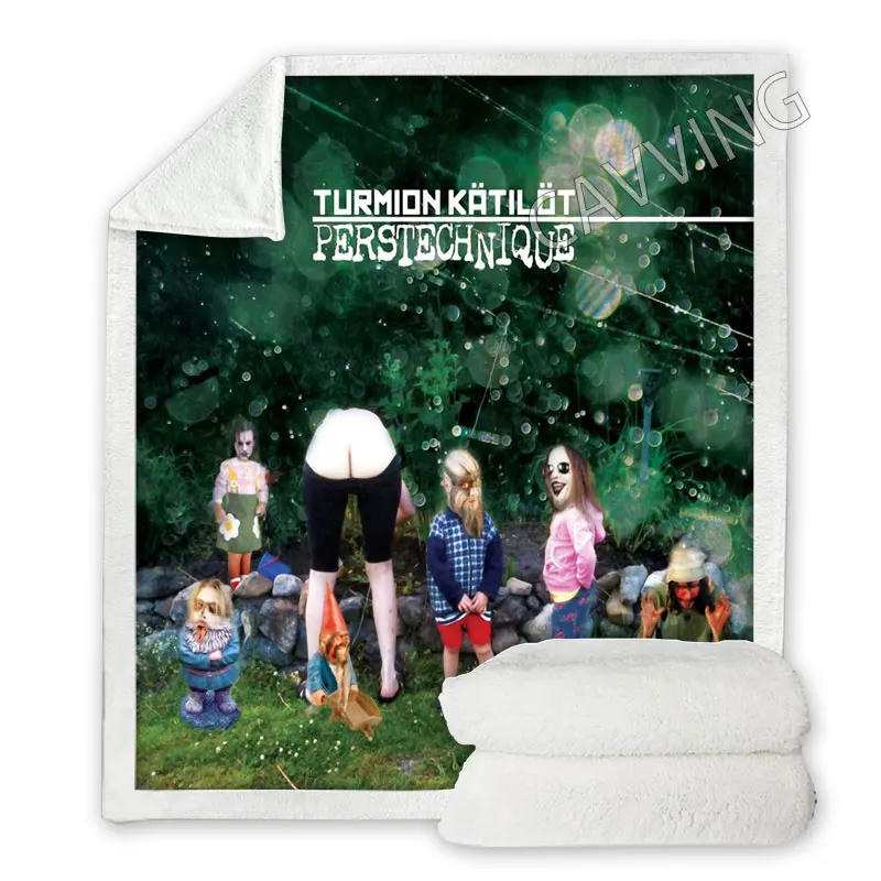 

TURMION KÄTILÖT 3D Printed Sherpa Blanket Rectangle Blanket Textiles Fleece Wearable Blanket Throw Blanket Home Decor