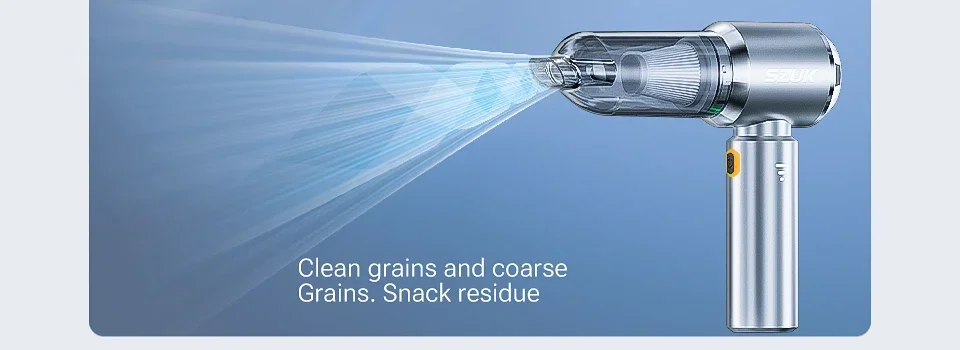 Car wireless vacuum cleaner silver sleek design overview.