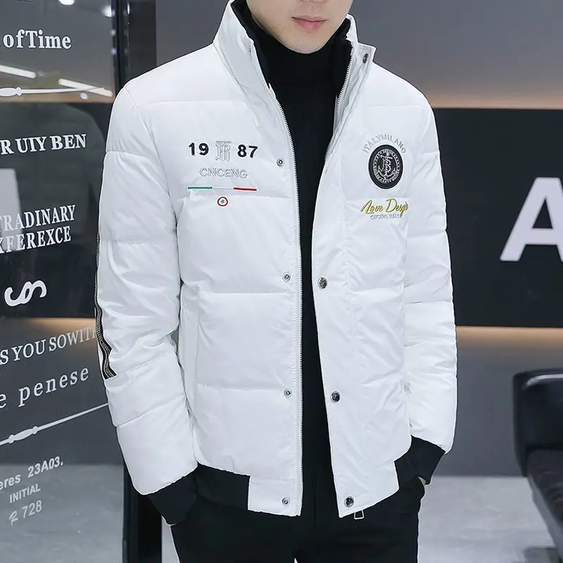 Luxury Brand Men Clothing Winter Jackets Warm Thick Parkas Waterproof Outerwear Embroidery Streetwear Casual Loose Coat New