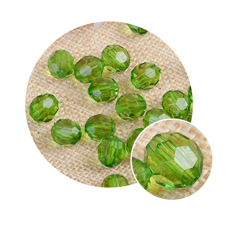 500g 6-12mm Transparent Acrylic Beads Children Diy Toys