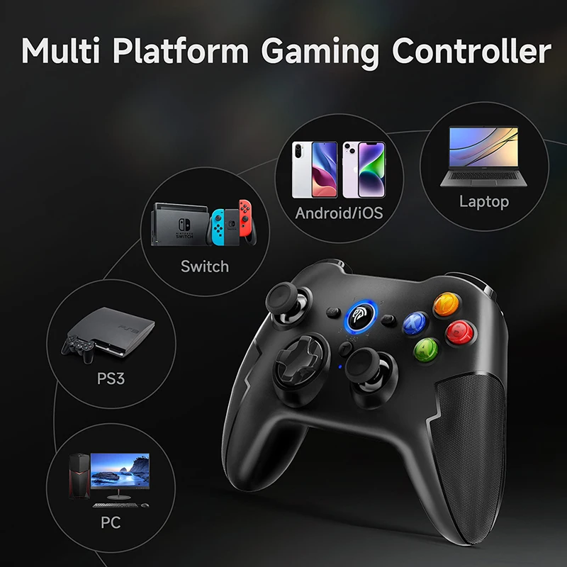 EasySMX 9013 Pro Sem Fio 2.4G Controle de vídeo game, Bluetooth Controle para PC com Windows, PS3, iOS/Android Telefone, TV Box, Hall Gatilhos