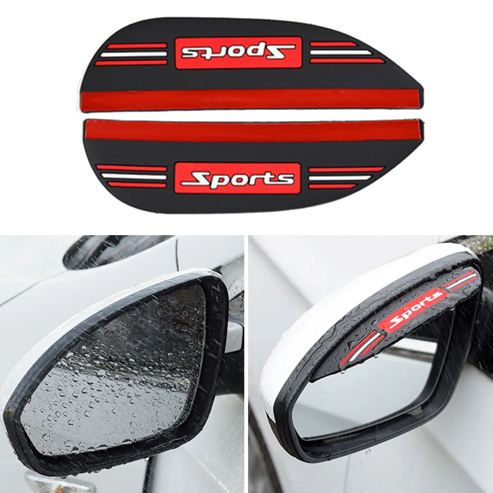 

2Pcs Universal Car Rearview Mirror Rain Eyebrow Auto Car Rear View Side Rain Shield Snow Guard Sun Visor Shade Protector PVC