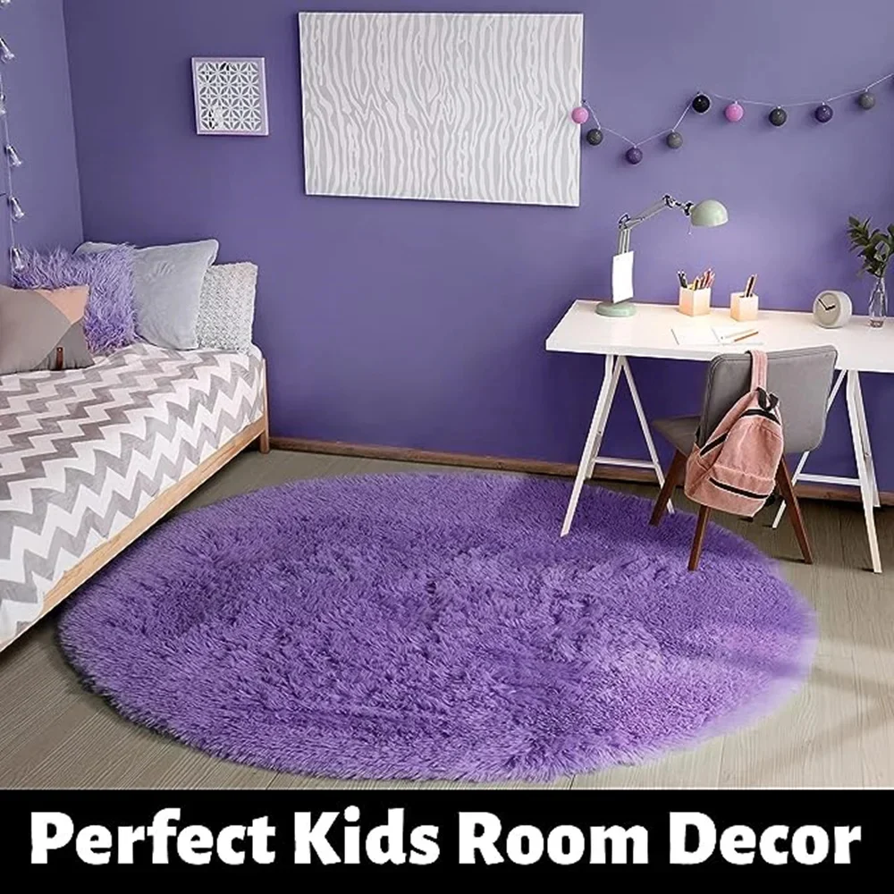 Shaggy Rugs 11color Round Fluffy Furry Circular 60-160CM For Bedroom Kid Room Teen's Room Nursery Room