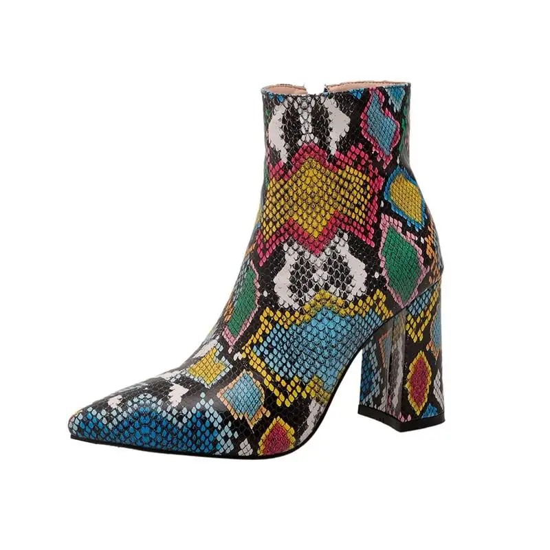 Olivia Snake Print Ankle Boot - Image 7