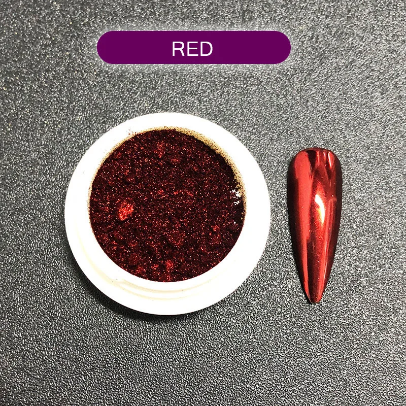 Nail Powder Nail Pigment Nail Glitter Nail Decoration Nail Decorations Nail Art Magic Mirror Powder Laser Charm Pigment Glitter Holographic Chrome Dust Rub On Nails Sparkly Decorations Manicure