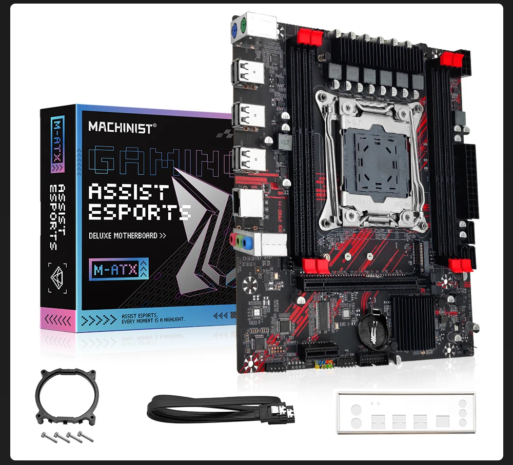 Placa-mãe Suporte Lga 20113 Cpu Intel Xeon 2666 2696 Processador v3 Memória Ram Ddr3 Usb 3.0 Nvme Sata M.2 Machinist-x99