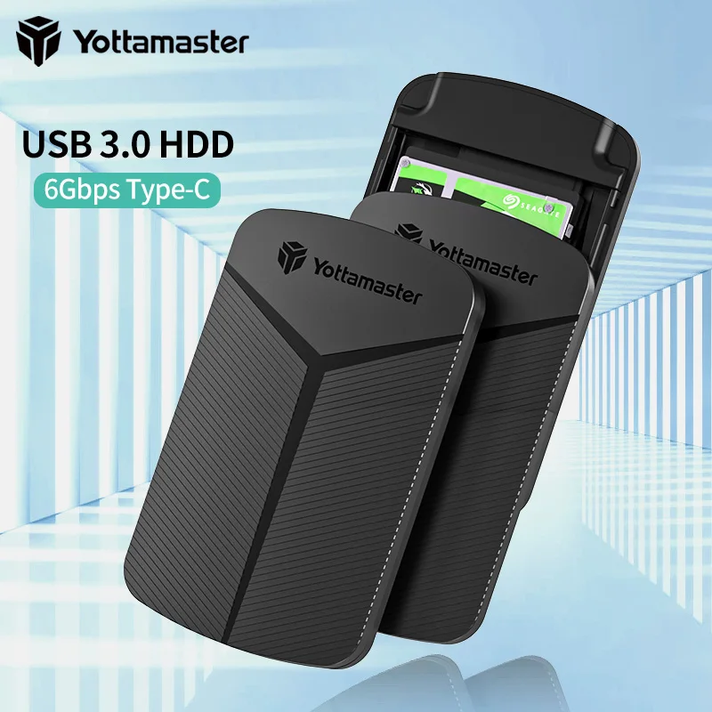 Yottaaster 5 Bahías Aluinio Caja Para Disco Duro De 2.5"/3.5" SATA HDD/SSD, USB3.0 Externo