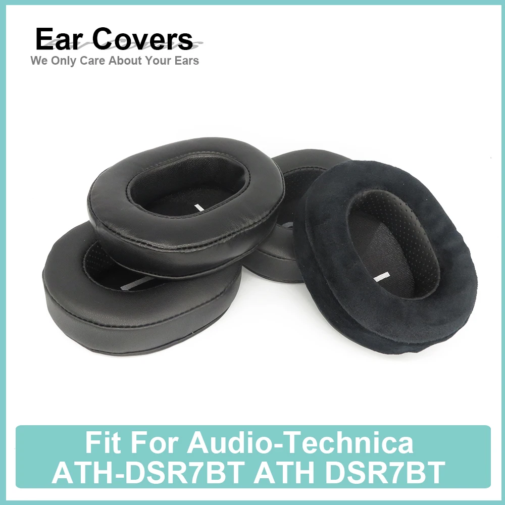 Earpads para Áudio-technica Ath-dsr7bt Ath Dsr7bt Fones de Ouvido Almofadas de Pele de Carneiro de Veludo de Proteína Almofadas de Espuma Preto Conforto