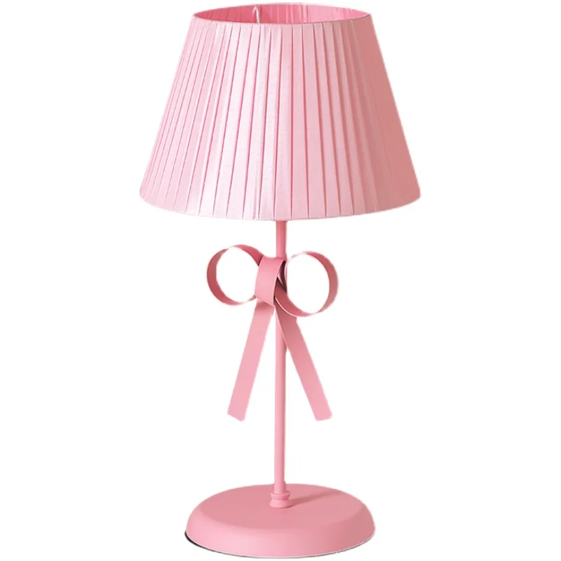 F6 Pink Bow Design Table Lamp, Adjustable Princess Pink Light, Kids' Room Bedside Lamp, Remote-Controlled Nightstand Light 5