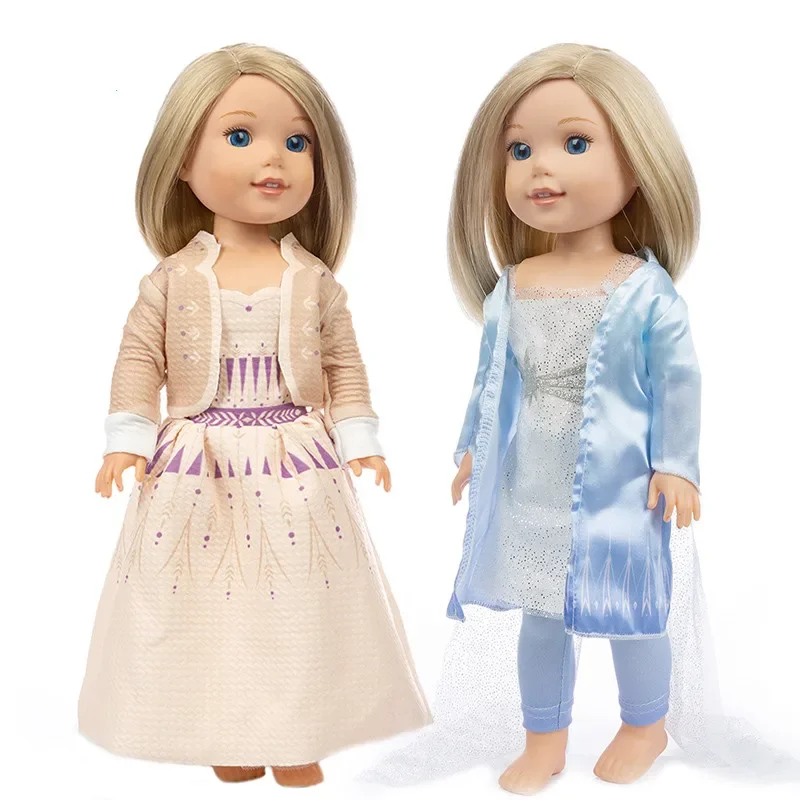 14.5 "Wellie Wishers Doll Dress Sophie Ashlyn Kendall Emerson Clothes 40Cm Nancy Doll Clothes Anna Elsa Dress