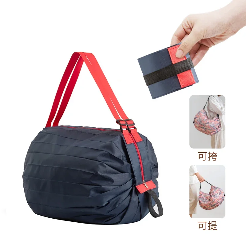 Camping Bag Outdoor Sports Bag Travel Bag Large Thickened Nylon Large Portable Shoulder Handbag Folding Bag Foldable Printing
