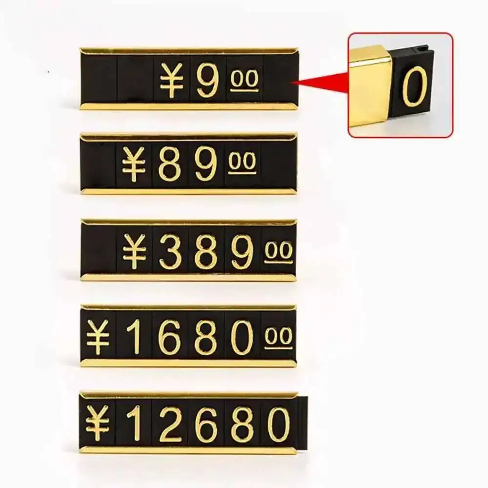 Regal-Magnet-Preisschild Digitaler Datenstreifen Wiederverwendbarer Kombinierter Währungs- und Ziffernsatz US-Dollar Arabische Ziffern Preiskubus-Set – Detail 8