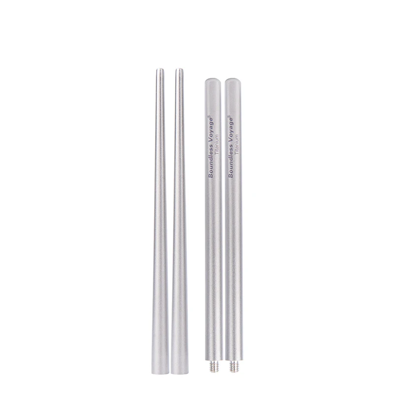 Chopsticks camping cutlery portable tableware portable cutlery Portable Folding Chopstick Reusable Travel Titanium Chopsticks Camping Picnic Dinner Lunch Tableware Flatware