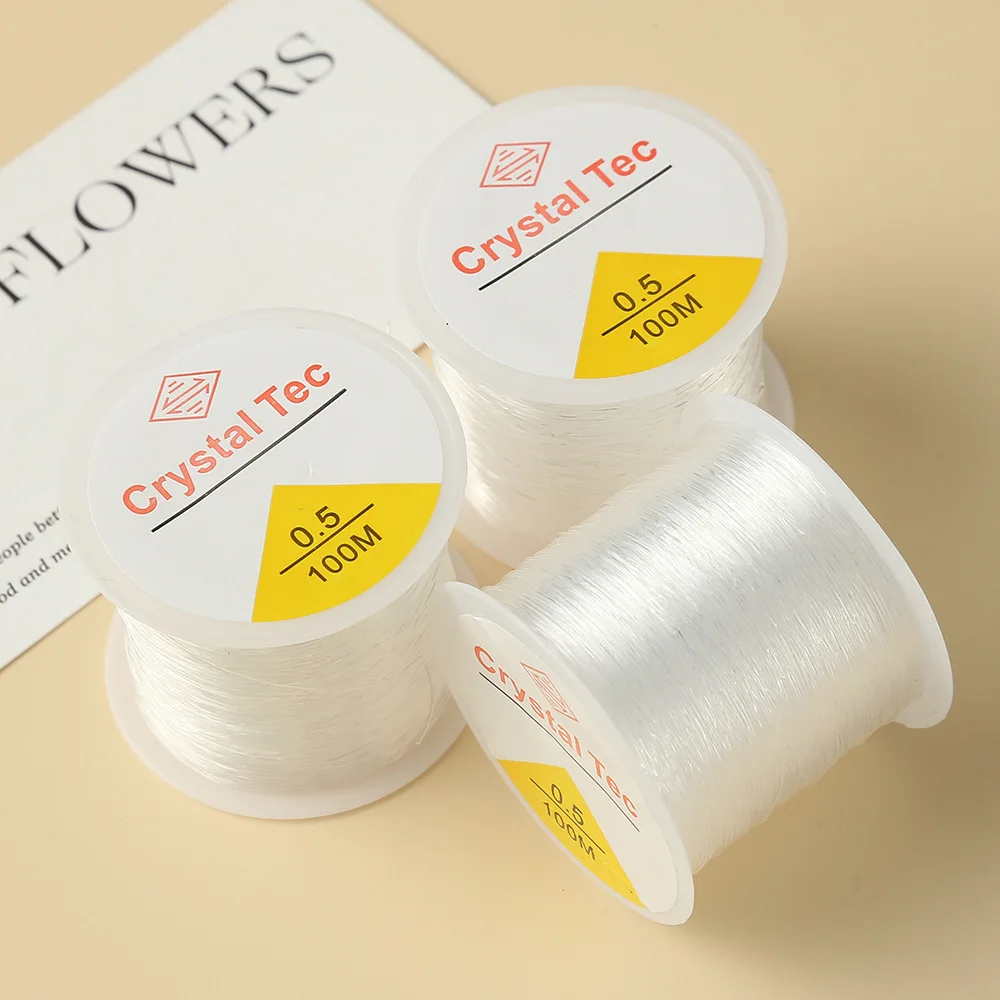 Elastic Bracelet Cord 2pcs Transparent For Jewelry Making And Bracelet Necklace Making For Sewing Thread