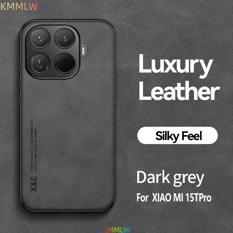 Luxury Leather Case with Metal Plate Support