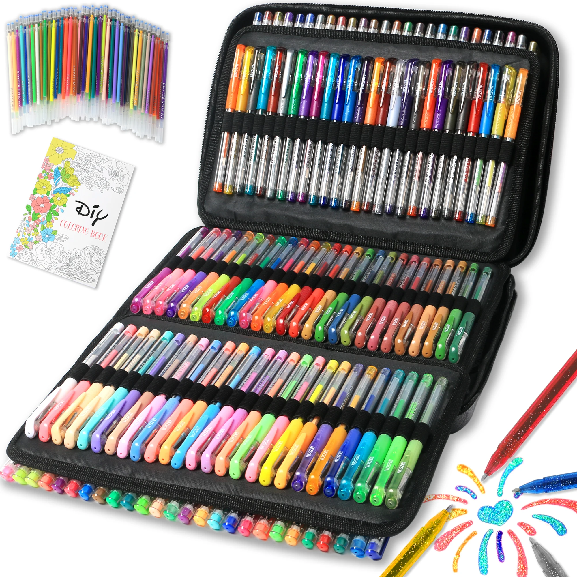 Scribble Stuff Metallic, Glitter, Neon Gel Pens, 24 Count 