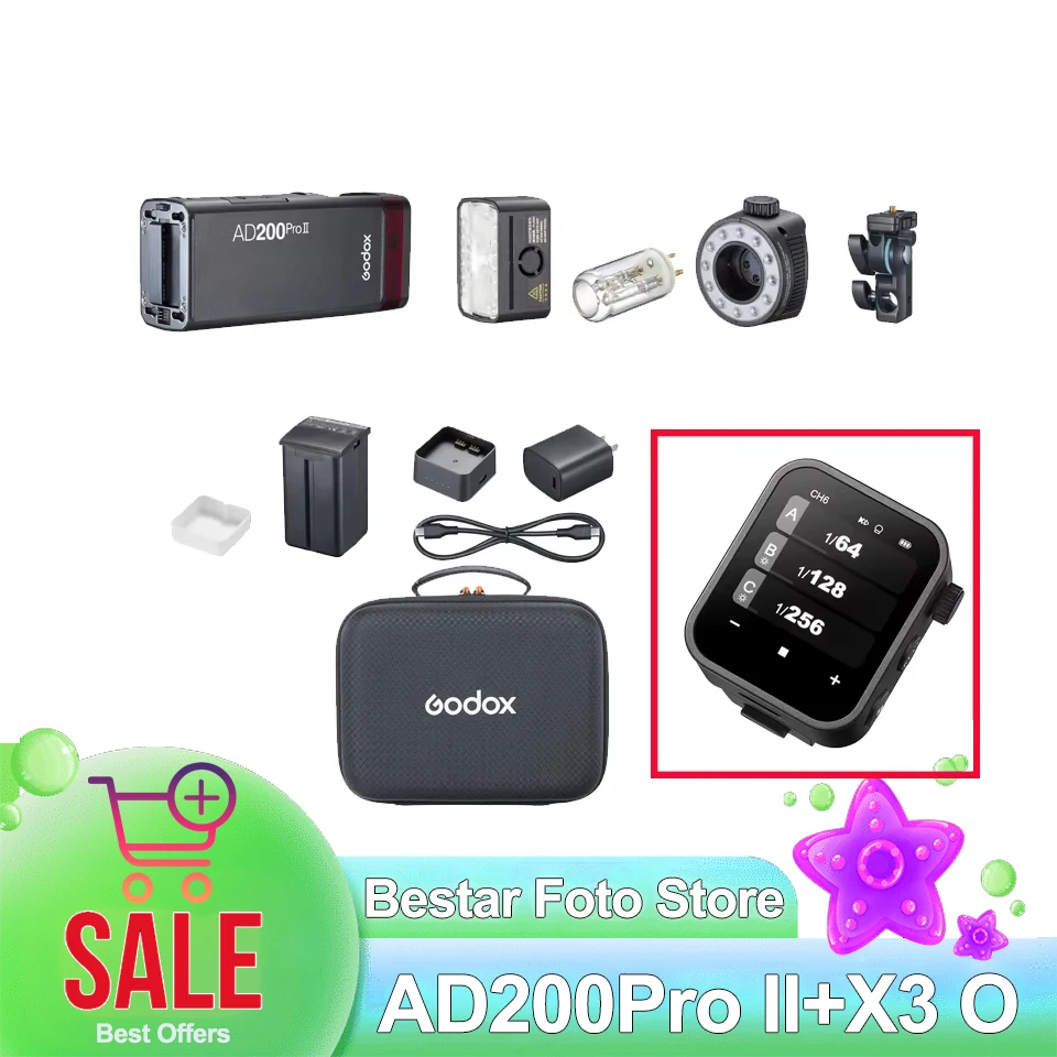 Godox AD200Pro II Pocket Flash TTL Auto Flash One-Tap