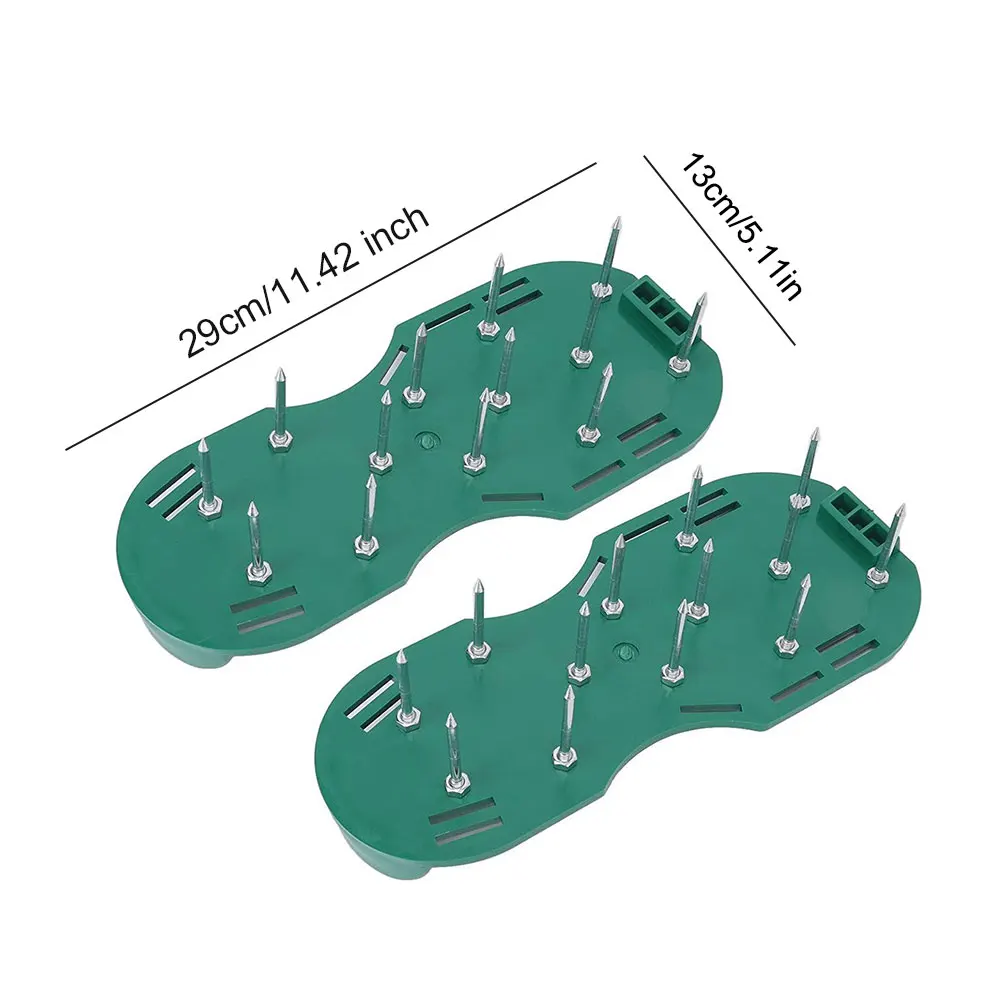 Green Plastic Lawn Aerator Spiked Sandals for Gardening